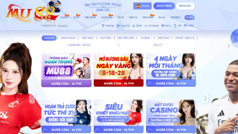 Khuyến mãi Mu88 đa dạng