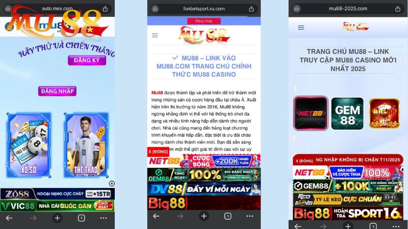 trang giả mạo mu88